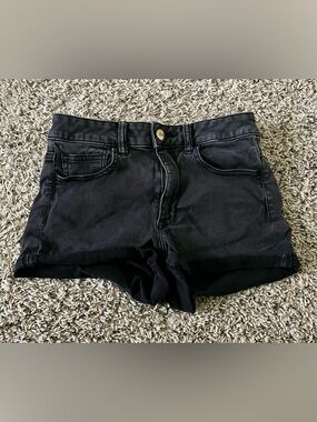 American Eagle Outfitters Black Denim Jean Shorts